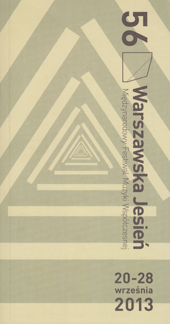 56th IFCM 'Warsaw Autumn', 20-28.IX.2013, cover design Adam Dudek / Delikatesy & Frykasy